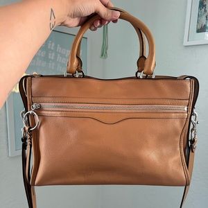 EUC Rebecca Minkoff Bedford Zip Leather Satchel Bag Honey Handbag